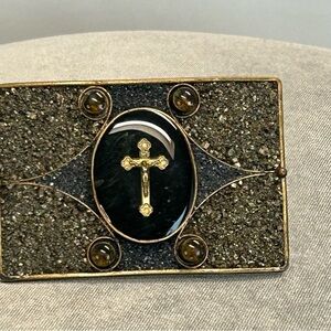 VSA Mosaic Milagros Cross Religious Belt Buckle Virgins Saints & Angels